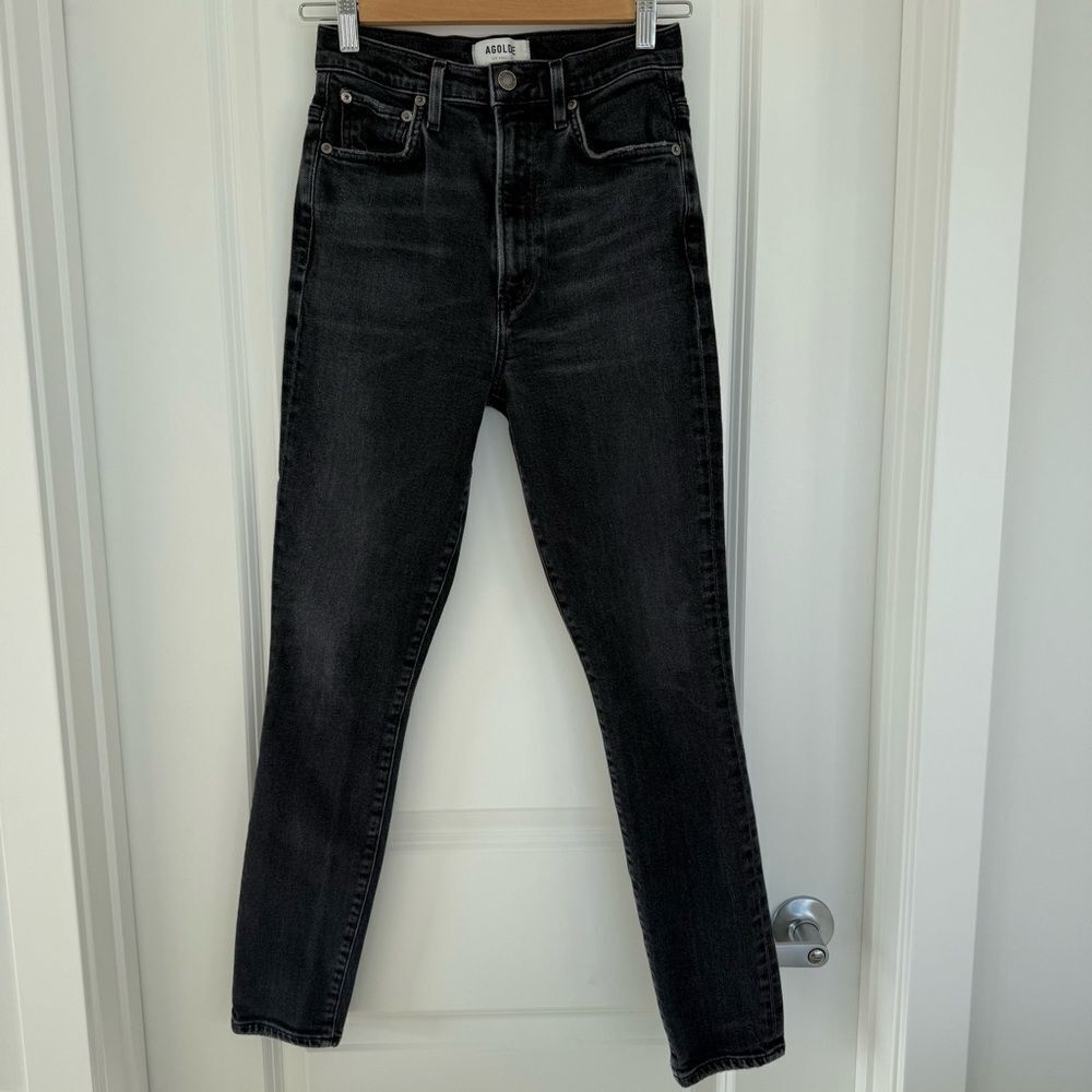 AGOLDE |  High Rise Black Jeans